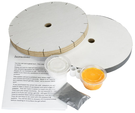 8" x 5/8" Paper Wheel Sharpening Kit