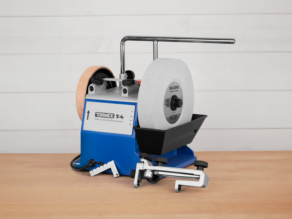 Tormek T-4 Original with Free SE-77 Square Edge Jig and SQ-90 Tormek Square